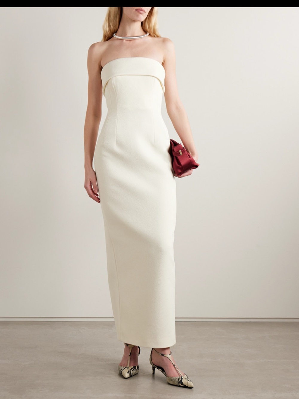 Emilia Wickstead Keeley Ivory Cloque Gown UK 12 US 8